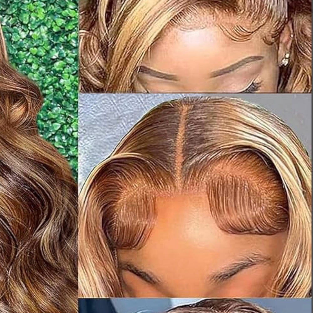 Elegant Brown and Blonde Hair wig